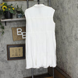 Calvin Klein Womens Sleeveless Button Up Shirt Dress M4CB8908 Soft White 16