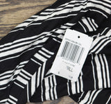 Unedited by Teeze Me Juniors Knit Striped A-Line Dress Black Striped Multi XS