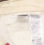 Levi's Fly High Rise Full Length Womens Jeans Cloudy Travertine Off White 30X31