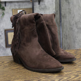 Universal Thread Womens Patsy Tall Fringe Western Boots Chocolate Brown 9.5M