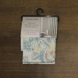 Classical Spa Collection Curtain Set with Hooks Gray Multi 70 in. x 72 in.