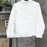DG2 Womens Ruffle-Hem Stretch Denim Jean Jacket 714975 White 1X