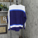 Pink by Victoria's Secret Dog Logo French Terry Pullover Sweatshirt Blue White M