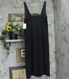 A New Day Ponte Knit Sleeveless Square Neck Midi Dress 94435280 Black L
