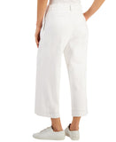 Charter Club Womens Lush Garden Belted Cropped Pants 100144377MS Bright White 10