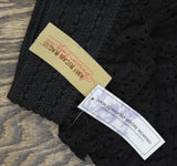 American Rag Cie Tiered Laser-Cut Faux-Suede Cropped Shorts Classic Black M