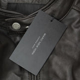 Marc New York By Andrew Marc Men's Leather Moto Jacket Espresso Dark Brown M