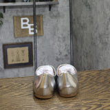 Journee Collection Insole Slip-On Round Toe Ballet Dress Flats Silver Gray 7.5W