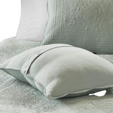 Madison Park 3-Piece Tuscany Brushed Coverlet Set Seafoam Full / Queen