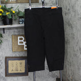 Hearts Of Palm Womens Plus Pull On Stretch Capri Pants 9420799 Black 20W
