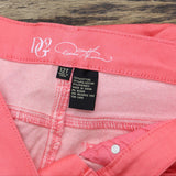 DG2 Womens Virtual Stretch Skinny Jeans 701883-Tall Coral Pink 12 Tall