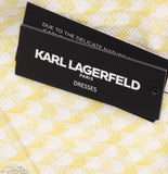 Karl Lagerfeld Cropped Tweed Elegant Boucle Jacket Freesia Yellow / Soft White 2
