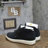 Ecco Soft 7 Side Zip Bootie Sneaker 430243 Black Nubuck US 6M-6.5M (EUR 37)