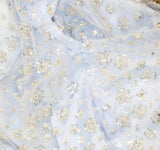 B. Darlin Juniors Sequined Banded Open-Back Bodycon Dress Light Blue 7/8