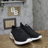 S Sport by Skechers Memory Foam Pull On Knit Low Top Sneaker Shoes Black 6M