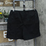 Denim & Co. Womens "How Timeless" Stretch Two Pocket Shorts A04916 Black XL