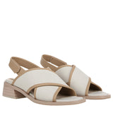 Franco Sarto Womens Silvie Heeled Sandals J4225M1 Natural White 7M