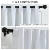 Elrene Solace Blackout Window Curtain Panel with Rod Pocket White 52x95