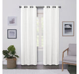 Regal Home Solid Grommet Top Light-Filtering Single Curtain Panel White 38x63