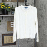 Karen Scott Womens Pearl Button Front Cardigan Sweater 16669d198b9046 White XXL