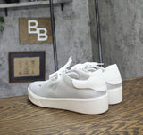 Naturalizer Womens Morrison 2.0 Sneaker Lace Up I4584L7 Silver Leather Gray 8.5W