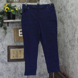 Susan Graver Ultra Stretch Slim Leg Pants A655202 Navy Blue 18W