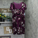 SLNY Womens Short Embellished Sheath Velvet Dress Magenta Velvet Purple 12