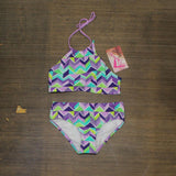 Kanu Surf Girls UPF 50 Beach Sport Halter Bikini 2-Piece Swimsuit Ruby Purple 12