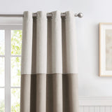 G.H. Bass & Co. Curtains Pair Lined Faux Fur Faux Sherpa Oatmeal Brown 50x95