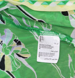 JM Collection Mesh Floral-Print Open-Front Cardigan Green Emerald Combo XL