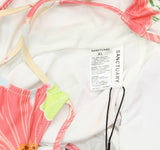 Sanctuary Charming Floral V-Wire One-Piece Swimsuit SACM25256 White Multi XL