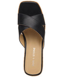 Sun + Stone Womens Giigi Crisscross Wedge Sandals 10014732800 Black 9M