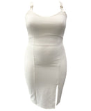 Almost Famous Trendy Plus Size Sleeveless Bodycon Dress Winter White 2X