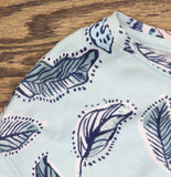 Croft & Barrow Classic Crewneck Floral Print Tee WC6SK004PP Cyan Summer Blue 2X