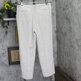 Kasper Extended-Tab Straight-Leg Trouser Dress Pants Summer Straw Gray 16