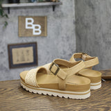 Bearpaw Orion Platform Sandals 1009137110 Natural Brown 9M