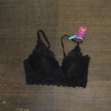 Maidenform Womens Casual Comfort Convertible Wirefree Bralette DM1188 Black 38C