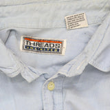 Threads Unlimited Mens Vintage Button Up Work Shirt 1667a1922846dc Light Blue L
