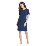Auden Womens Cloud Knit Pajama T-Shirt Dress 92707358 Navy Blue S
