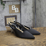 A New Day Simone Rhinestone Ball Slingback Heels 94660895 Black 7.5M