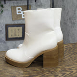 Universal Thread Jenna Platform Boots with Memory Foam Insole Off White 6M