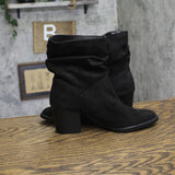 Style & Co Genoviaa Micro Suede Ruched Scrunch Booties 10019687600 Black 6M