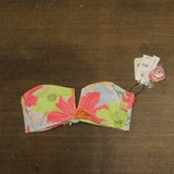 Sanctuary Womens Floral V-Wire Bandeau Bikini Top Swim 19876705700 White Multi L