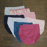 Felina Womens 8-Pack Cotton Stretch Brief 1331357 Pink Multi XL