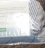 Truly Soft Trey Plaid Polyester 3-Piece Duvet Set Multicolor Blue Full/Queen