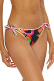 Trina Turk Womens Side Tie Anniversary Stripe Swim Bottom Multicolor Pink 8
