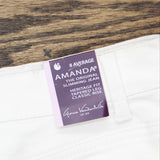 Gloria Vanderbilt Womens Classic Amanda High Rise Tapered Jean Crystal White 8