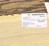 Home Weavers Ruffle Collection 100% Cotton Contour Rounded Bath Rug Yellow 20x20