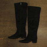 On 34th Womens Gabriellaa Over the Knee Dress Boot Black Microsuede 7.5M