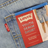 Levis Boys 511 Adjustable Waistband Slim Fit Distressed Denim Shorts 915655